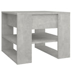 Tavolino Salotto Grigio Cemento 55,5x55x45 cm Legno Multistrato