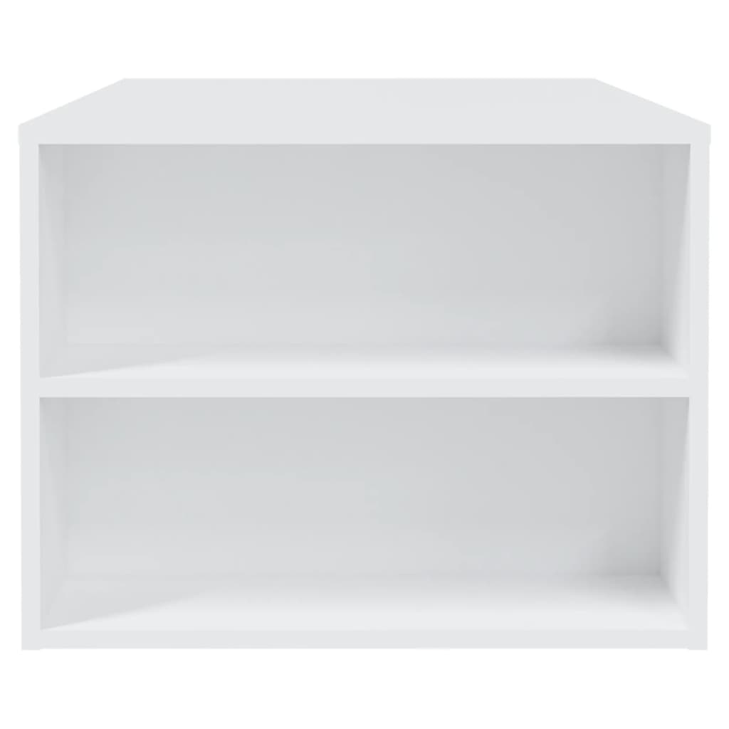 Tavolino da Salotto Bianco 102x55x42 cm in Legno Multistrato