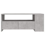 Tavolino Salotto Grigio Cemento 102x55x42 cm Legno Compensato