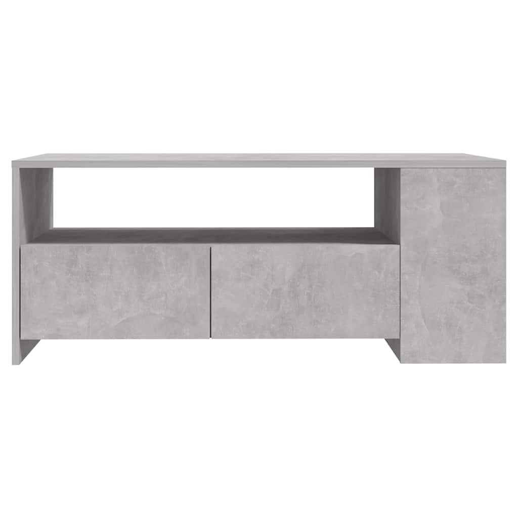 Tavolino Salotto Grigio Cemento 102x55x42 cm Legno Compensato