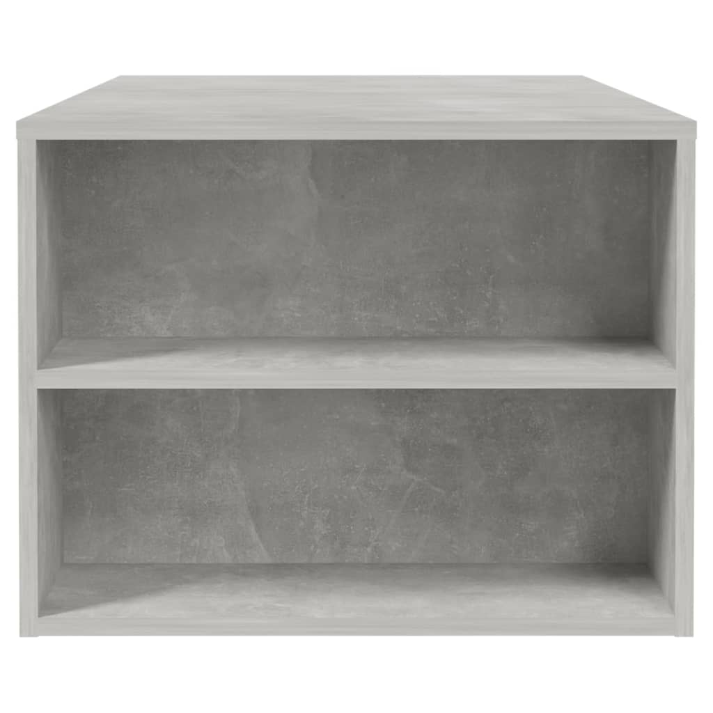 Tavolino Salotto Grigio Cemento 102x55x42 cm Legno Compensato