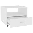 Tavolino da Salotto Bianco 55x55x40 cm in Legno Multistrato