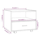 Tavolino da Salotto Bianco 55x55x40 cm in Legno Multistrato