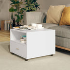 Tavolino da Salotto Bianco 55x55x40 cm in Legno Multistrato