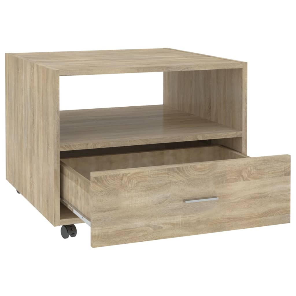 Tavolino da Salotto Rovere Sonoma 55x55x40 cm Legno Multistrato