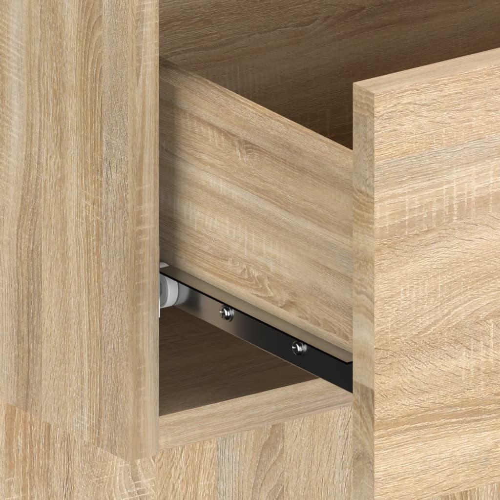 Comodini a Muro 2 pz Rovere Sonoma