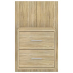 Comodini a Muro 2 pz Rovere Sonoma