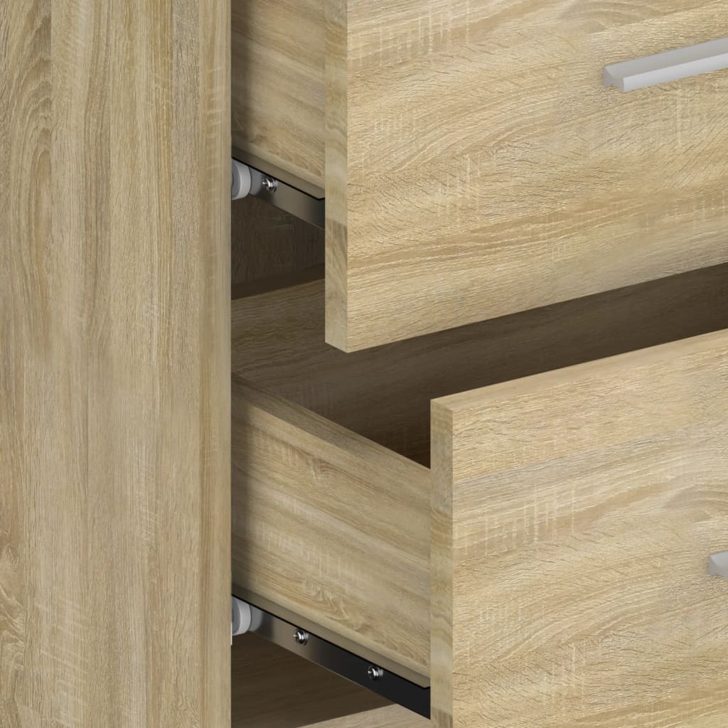 Comodini a Muro 2 pz Rovere Sonoma