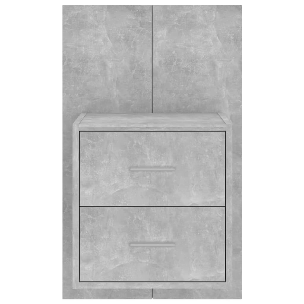 Comodino a Muro Grigio Cemento