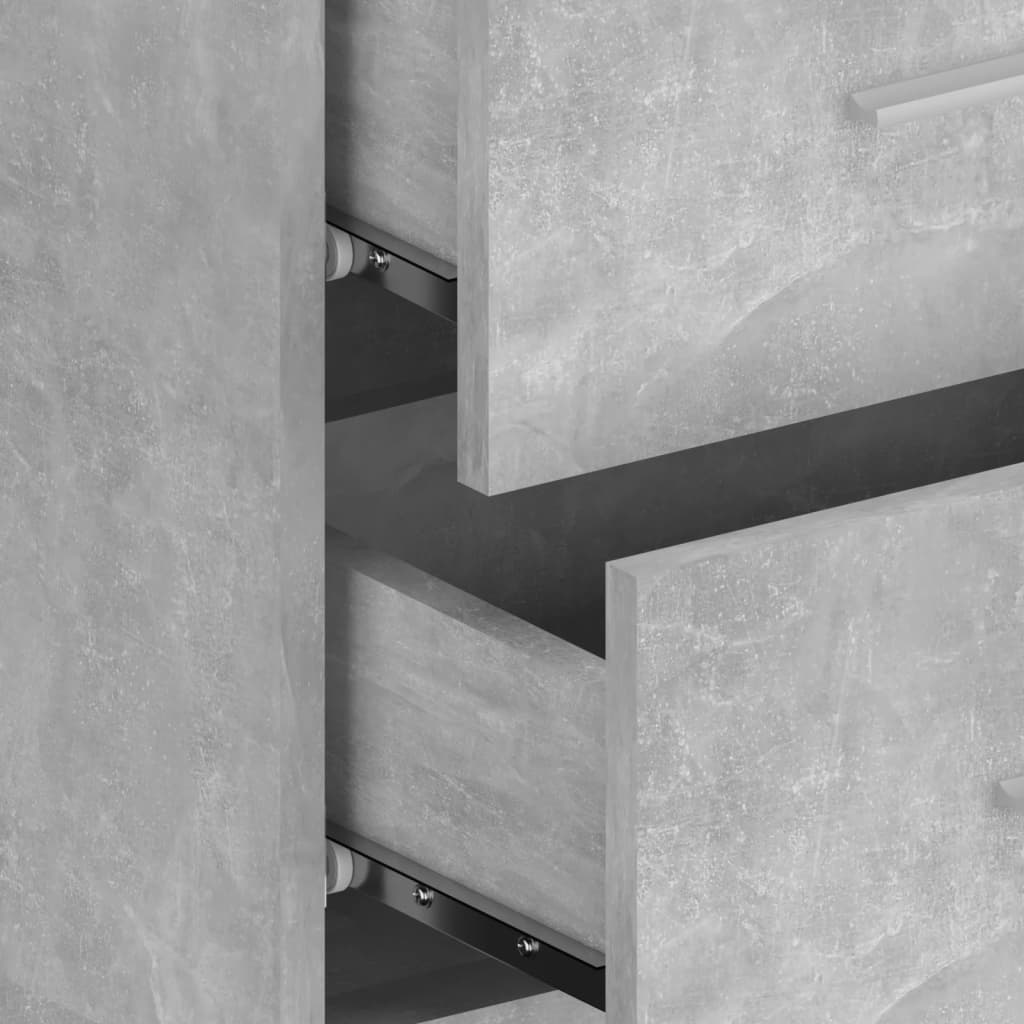 Comodino a Muro Grigio Cemento