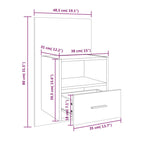 Comodini a Muro 2 pz Rovere Sonoma