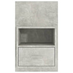 Comodini a Muro 2 pz Grigio Cemento