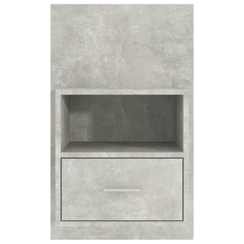 Comodini a Muro 2 pz Grigio Cemento