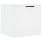 Comodini 2 pz Bianco Lucido 40x39x40 cm