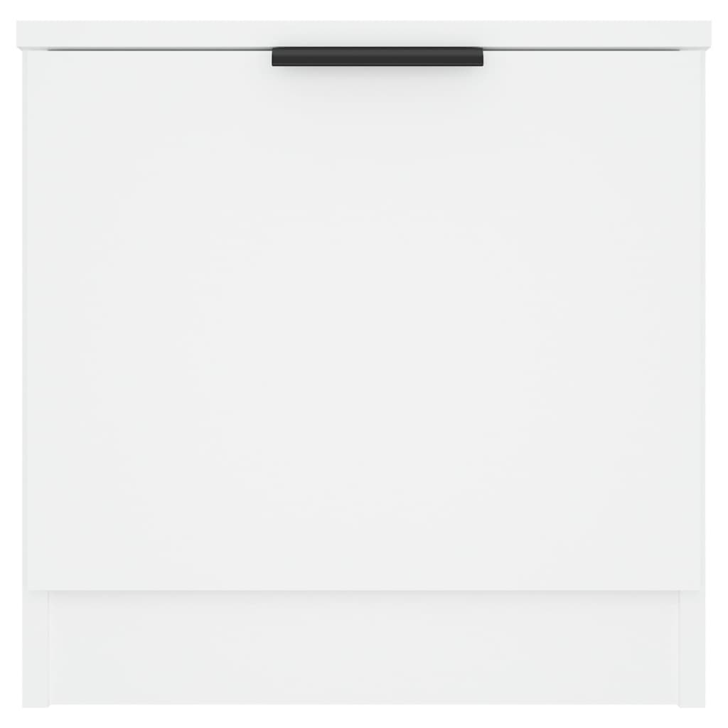Comodini 2 pz Bianco Lucido 40x39x40 cm