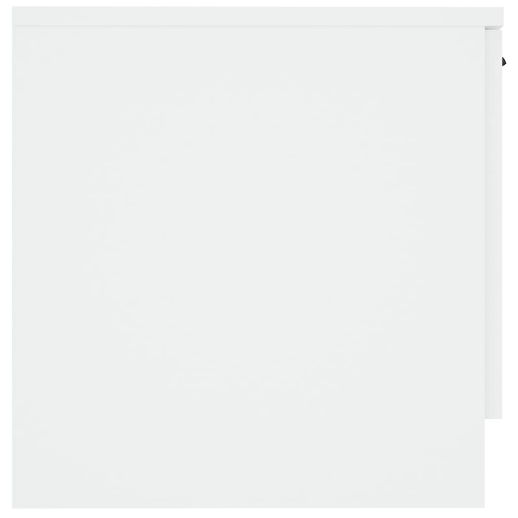 Comodini 2 pz Bianco Lucido 40x39x40 cm