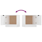 Comodini 2 pz Bianco Lucido 40x39x40 cm