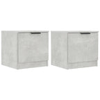 Comodini 2 pz Grigio Cemento 40x39x40 cm