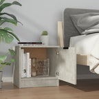 Comodini 2 pz Grigio Cemento 40x39x40 cm