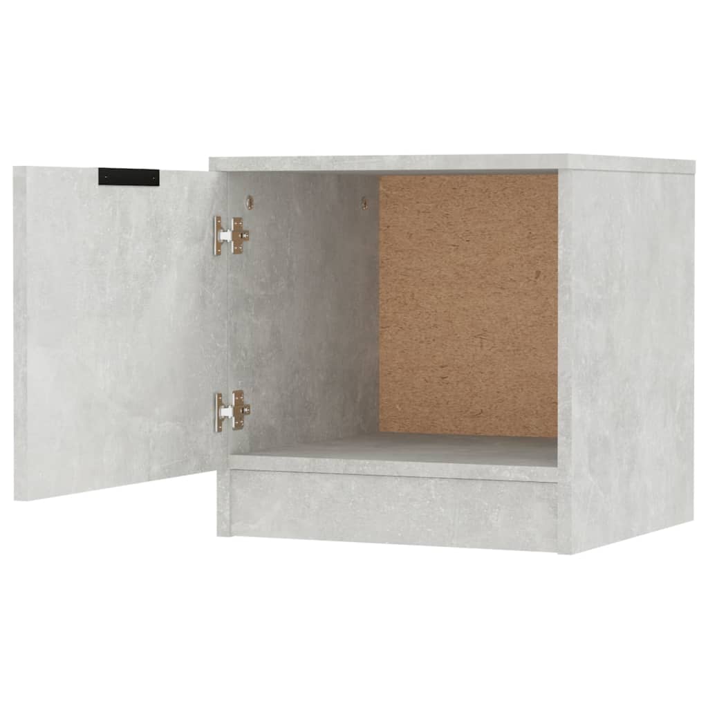 Comodini 2 pz Grigio Cemento 40x39x40 cm