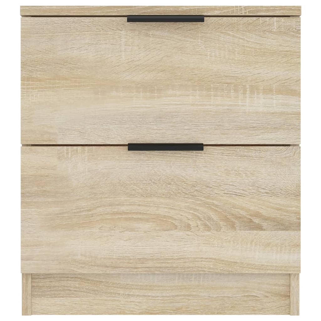 Comodini 2 pz Rovere Sonoma in Legno Multistrato