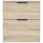 Comodini 2 pz Rovere Sonoma in Legno Multistrato
