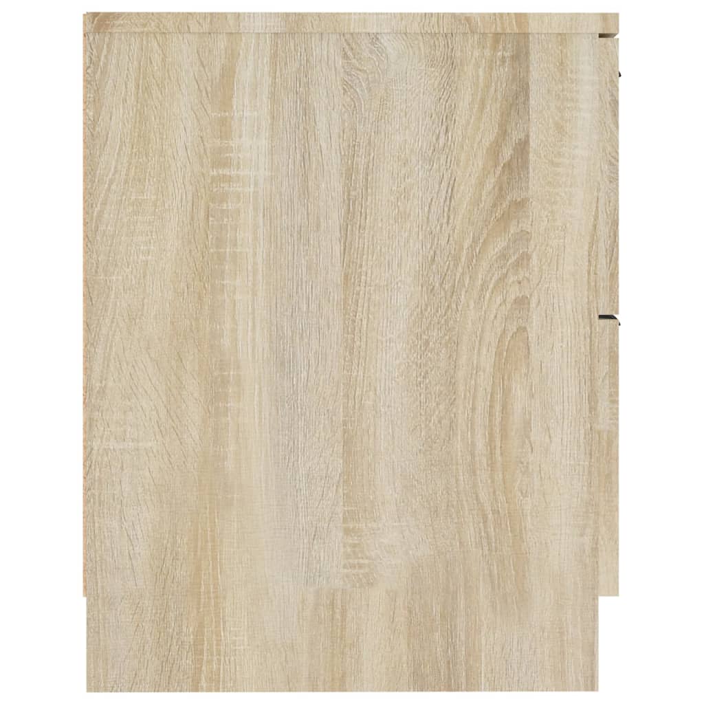Comodini 2 pz Rovere Sonoma in Legno Multistrato