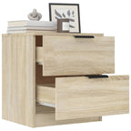 Comodini 2 pz Rovere Sonoma in Legno Multistrato