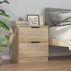Comodini 2 pz Rovere Sonoma in Legno Multistrato