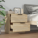 Comodini 2 pz Rovere Sonoma in Legno Multistrato