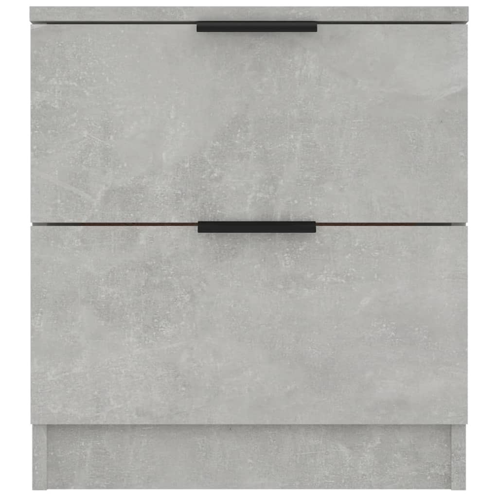 Comodini 2pz Grigio Cemento in Legno Multistrato