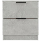 Comodini 2pz Grigio Cemento in Legno Multistrato