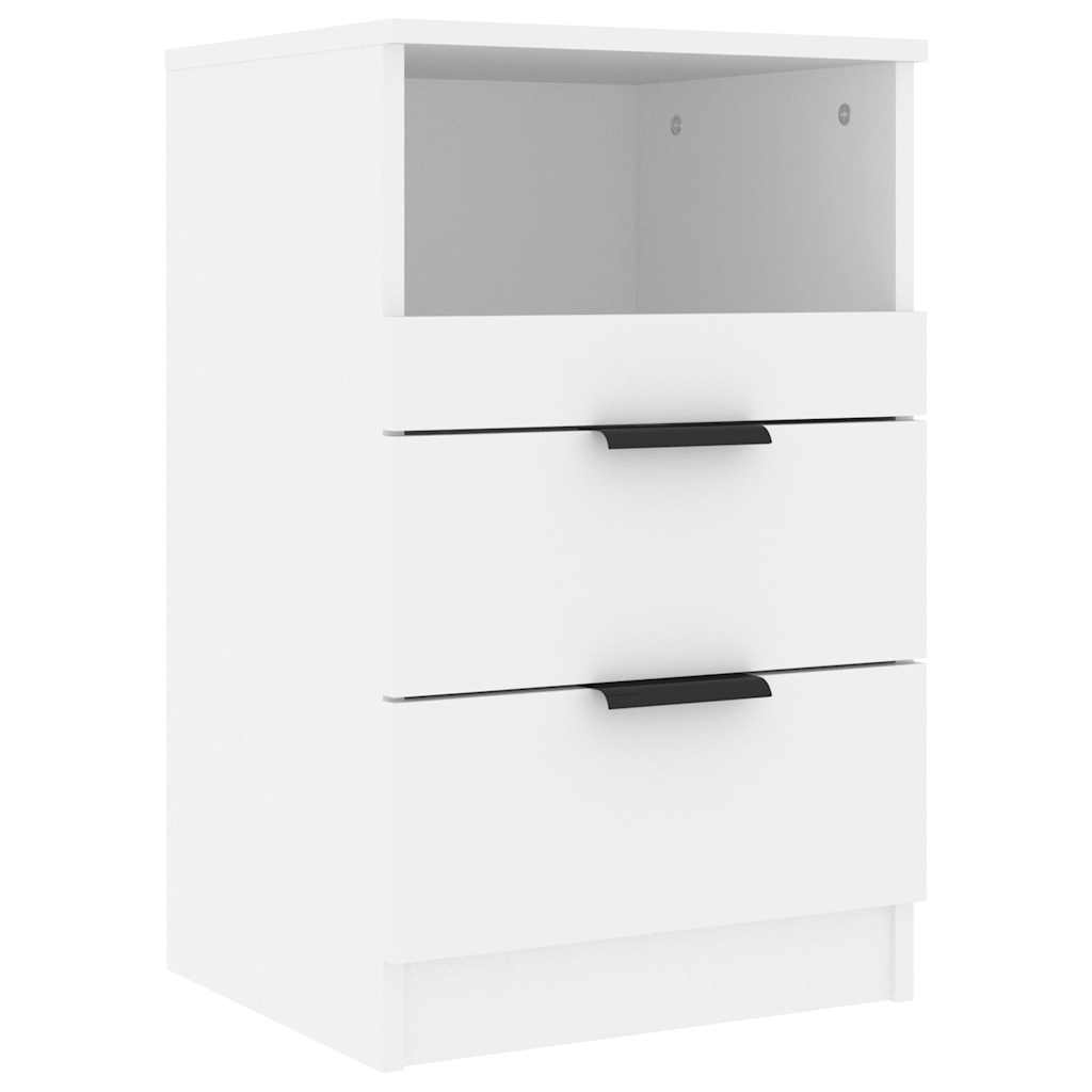 Comodino a Muro Bianco in Legno Multistrato