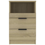 Comodini 2 pz Rovere Sonoma in Legno Multistrato