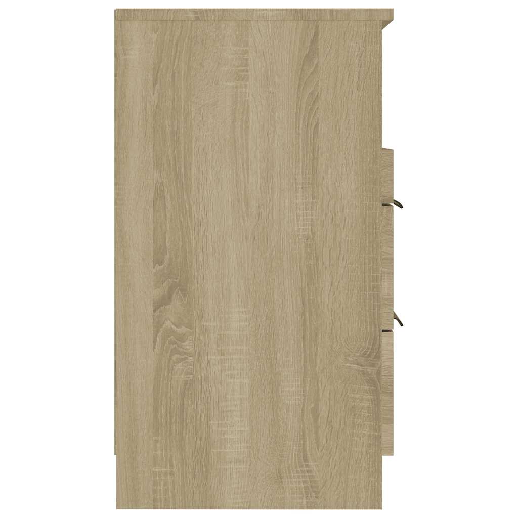 Comodini 2 pz Rovere Sonoma in Legno Multistrato