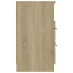Comodini 2 pz Rovere Sonoma in Legno Multistrato