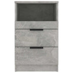 Comodini 2 pz Grigio Cemento in Legno Multistrato