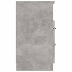 Comodini 2 pz Grigio Cemento in Legno Multistrato