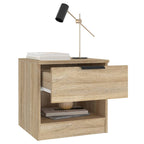 Comodini 2 pz Rovere Sonoma in Legno Multistrato