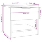 Comodini 2 pz Rovere Sonoma in Legno Multistrato