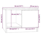 Tavolino da Salotto Rovere Sonoma 50x50x36 cm Legno Multistrato