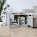 Tavolino Salotto Grigio Cemento 50x50x36 cm Legno Multistrato