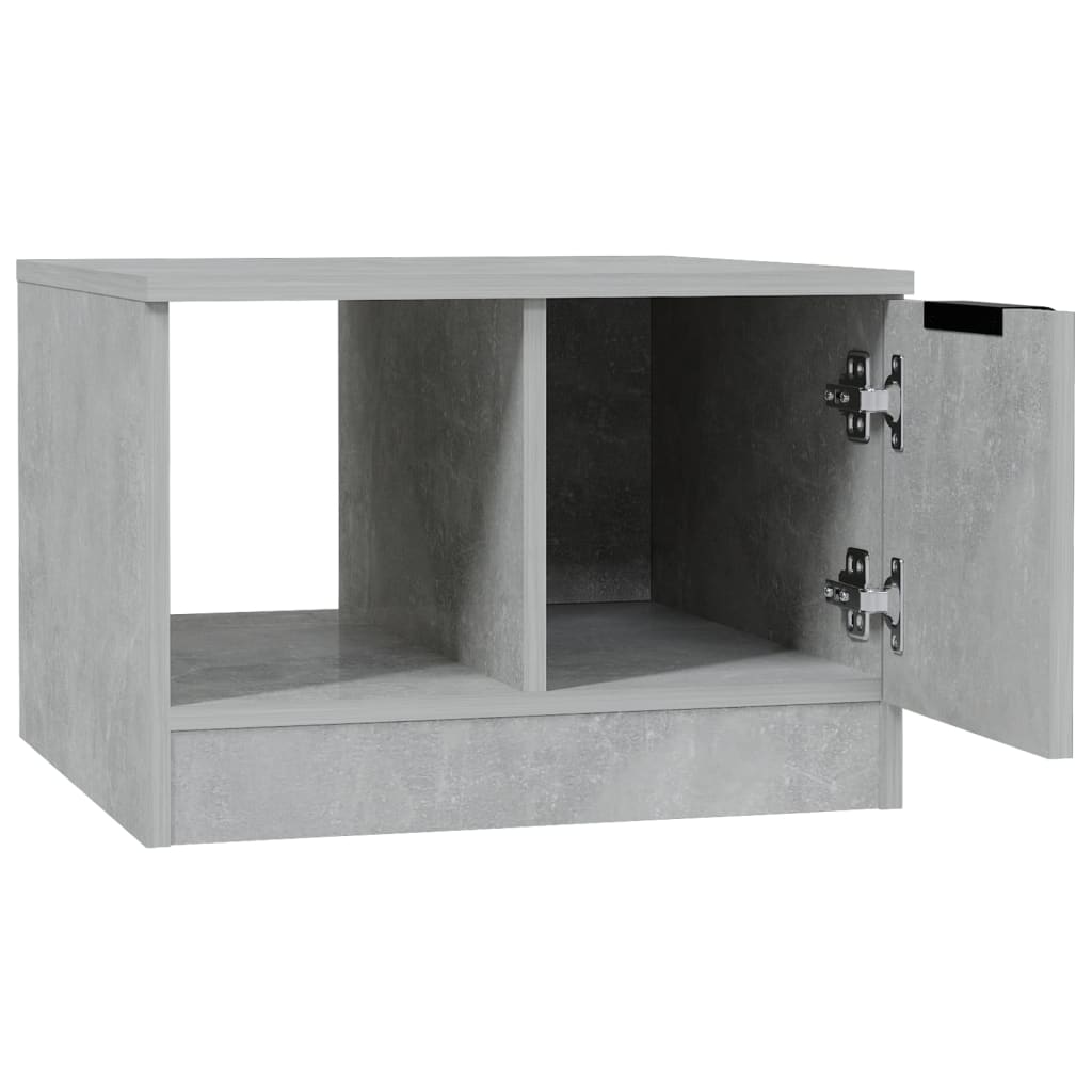 Tavolino Salotto Grigio Cemento 50x50x36 cm Legno Multistrato