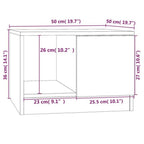 Tavolino Salotto Grigio Cemento 50x50x36 cm Legno Multistrato