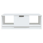 Tavolino da Salotto Bianco 102x50x36 cm in Legno Multistrato