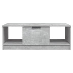 Tavolino Salotto Grigio Cemento 102x50x36 cm Legno Multistrato