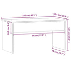 Tavolino da Salotto Bianco 102x50,5x52,5cm in Legno Multistrato