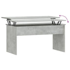 Tavolino Grigio Cemento 102x50,5x52,5 cm in Legno Multistrato