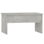 Tavolino Grigio Cemento 80x50,5x41,5 cm in Legno Multistrato