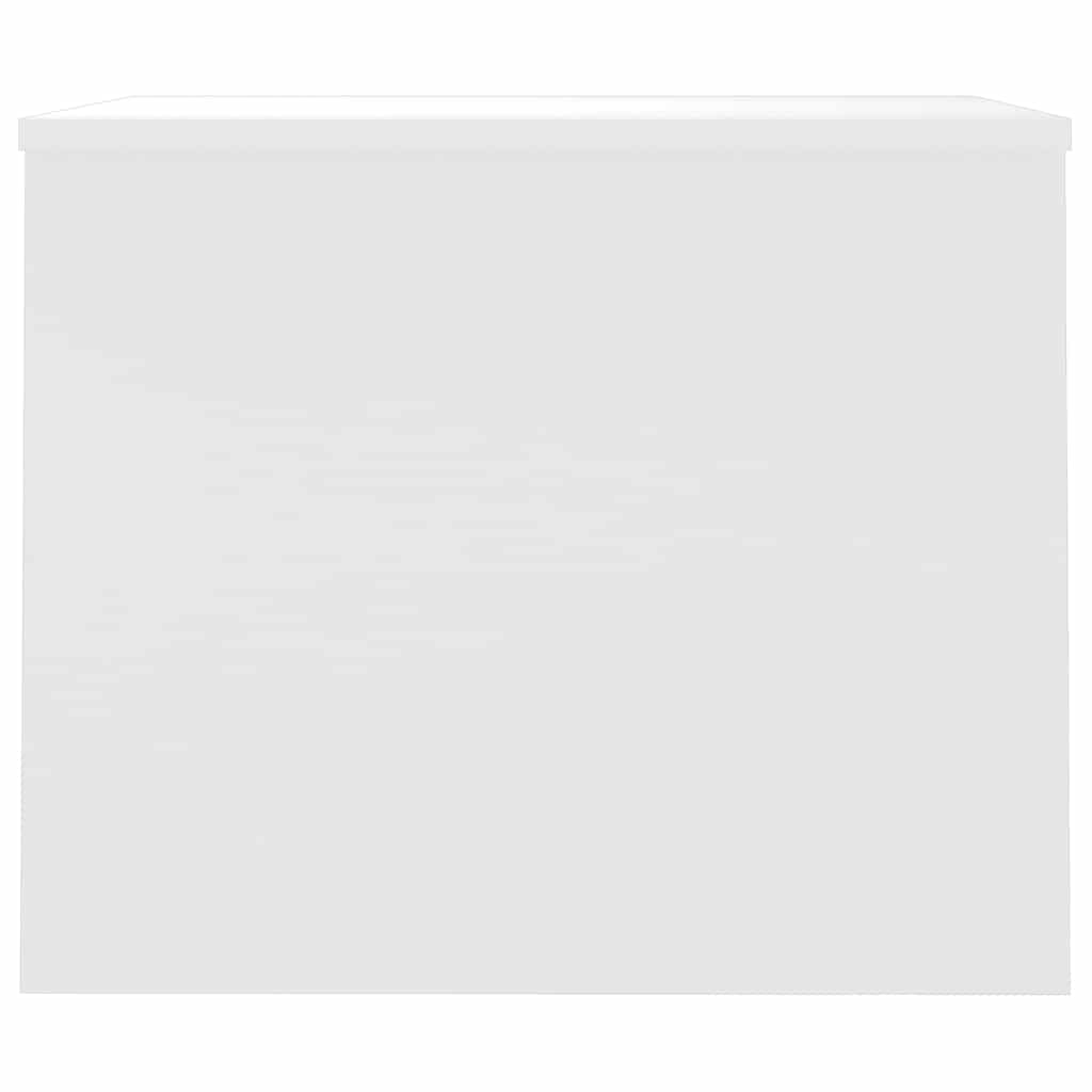 Tavolino Salotto Bianco Lucido 80x50,5x41,5cm Legno Multistrato